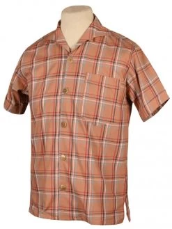Men Short-Sleeved Shirt Plaid Cappuccino -Chic Apparel Shop men short sleeved shirt plaid cappuccino p5922 26013 medium