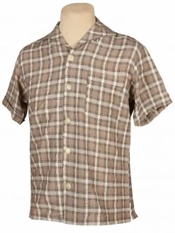 Men Short-Sleeved Shirt Plaid Latte 8 Men Short-Sleeved Shirt Plaid Latte -Chic Apparel Shop men short sleeved shirt plaid latte p5923 26015 medium