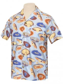 Men Short-Sleeved Sombrero Large Sky Shirt