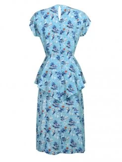 Nadine 1940s Dress Tahiti Sky -Chic Apparel Shop nadine 1940s dress tahiti sky p5063 22778 medium