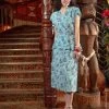 Nadine 1940s Dress Tahiti Sky -Chic Apparel Shop nadine 1940s dress tahiti sky p5063 26213 medium