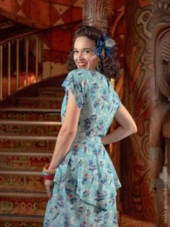 Nadine 1940s Dress Tahiti Sky -Chic Apparel Shop nadine 1940s dress tahiti sky p5063 26214 medium