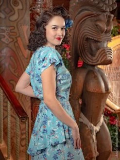 Nadine 1940s Dress Tahiti Sky -Chic Apparel Shop nadine 1940s dress tahiti sky p5063 26215 medium