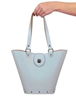 Nashville Baby Blue Leather Handbag
