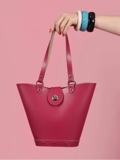 Nashville Raspberry Leather Handbag