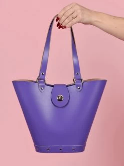Nashville Violet Leather Handbag