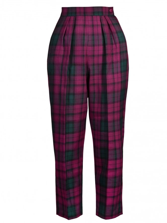 Natalie Trousers Heather Tartan 2 Natalie Trousers Heather Tartan