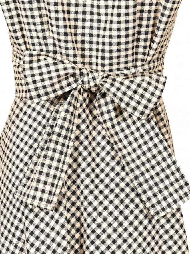 Nazare Dress Black And Cream Gingham 7 Nazare Dress Black And Cream Gingham - Image 5