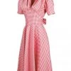 Nazare Dress Cerise Gingham 1 Nazare Dress Cerise Gingham -Chic Apparel Shop nazare dress cerise gingham p6625 29429 medium