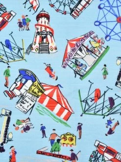 Nazare Dress Fairground Blue