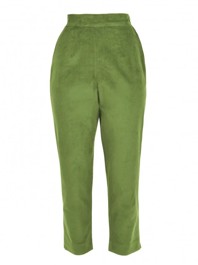 Pedal Pushers Corduroy Sage 4 Pedal Pushers Corduroy Sage - Image 2