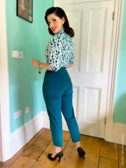 Pedal Pushers Corduroy Teal 8 Pedal Pushers Corduroy Teal -Chic Apparel Shop pedal pushers corduroy teal p6596 29290 medium