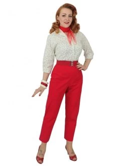 Pedal Pushers Red -Chic Apparel Shop pedal pushers red p798 11869 medium