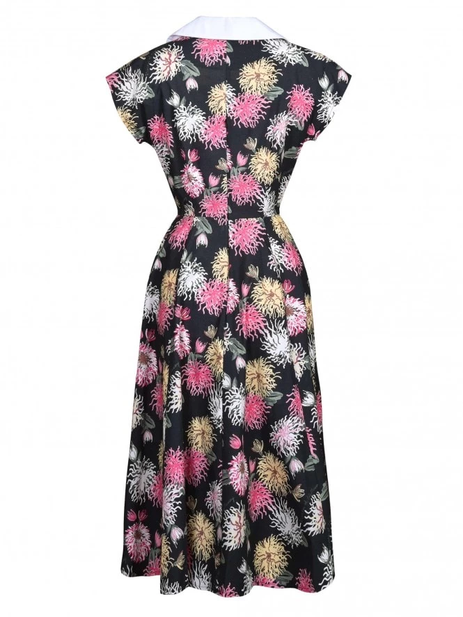 Peggy Lee Dress Chrysanthemum Black 4 Peggy Lee Dress Chrysanthemum Black - Image 2