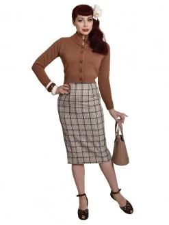 Pencil Skirt Biscuit Tartan -Chic Apparel Shop pencil skirt biscuit tartan p3632 15470 medium