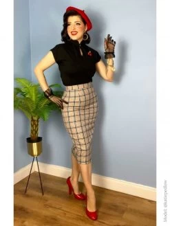 Pencil Skirt Biscuit Tartan -Chic Apparel Shop pencil skirt biscuit tartan p3632 29228 medium