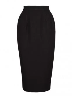 Pencil Skirt Black Heavy Crepe