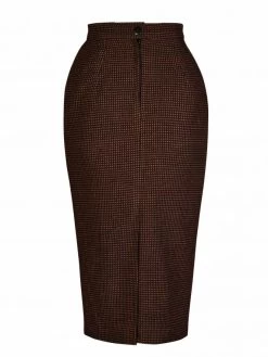 Pencil Skirt Black Orange Dot -Chic Apparel Shop pencil skirt black orange dot p5606 24667 medium