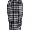 Pencil Skirt Black White Large Check -Chic Apparel Shop pencil skirt black white large check p6046 26741 medium