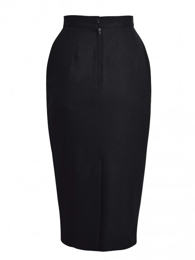 Pencil Skirt Black Wool 4 Pencil Skirt Black Wool - Image 2