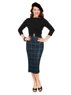 Pencil Skirt Blackwatch Tartan -Chic Apparel Shop pencil skirt blackwatch tartan p2055 11068 medium