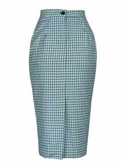 Pencil Skirt Blue Check -Chic Apparel Shop pencil skirt blue check p6049 26758 medium