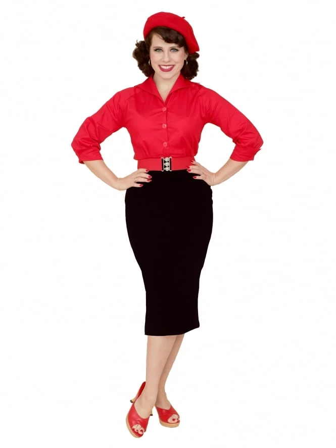 Pencil Skirt Boucle Black 3 Pencil Skirt Boucle Black