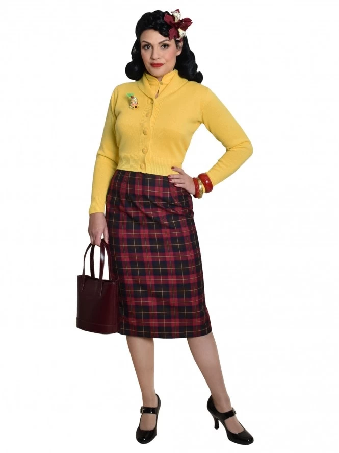 Pencil Skirt Cherry Tartan 7 Pencil Skirt Cherry Tartan - Image 5