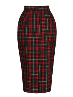 Pencil Skirt Irish Green Tartan -Chic Apparel Shop pencil skirt irish green tartan p6514 29121 medium