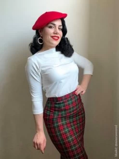 Pencil Skirt Irish Green Tartan