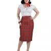 Pencil Skirt Red Tartan 2 Pencil Skirt Red Tartan -Chic Apparel Shop pencil skirt red tartan p445 18211 medium