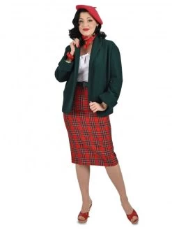 Pencil Skirt Red Tartan 10 Pencil Skirt Red Tartan -Chic Apparel Shop pencil skirt red tartan p445 18222 medium