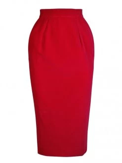 Pencil Skirt Red Velvet
