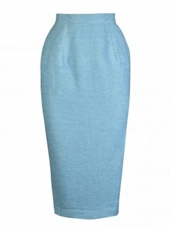 Pencil Skirt Sugar Blue Boucle