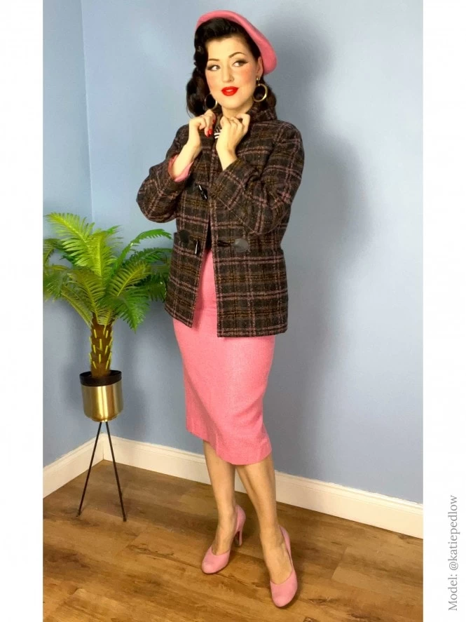 Pencil Skirt Sugar Pink Boucle 4 Pencil Skirt Sugar Pink Boucle - Image 2