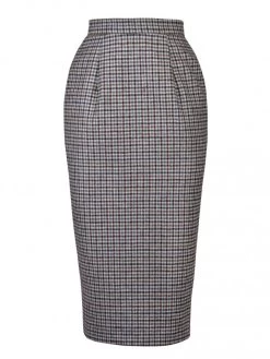 Pencil Skirt Tan And Grey