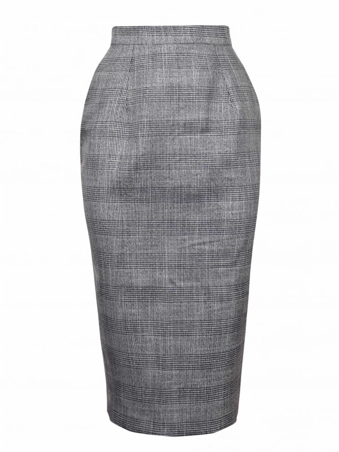 Pencil Skirt Tartan Blue Sparkle 3 Pencil Skirt Tartan Blue Sparkle