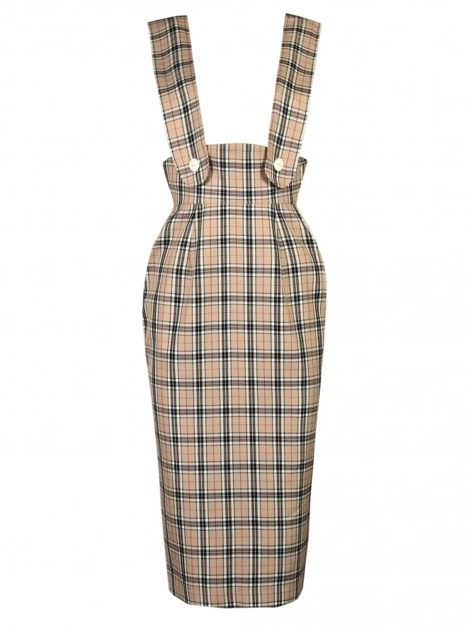 Pinafore Skirt Biscuit Tartan 4 Pinafore Skirt Biscuit Tartan - Image 2