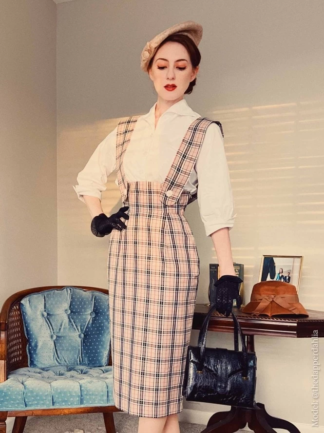 Pinafore Skirt Biscuit Tartan 3 Pinafore Skirt Biscuit Tartan