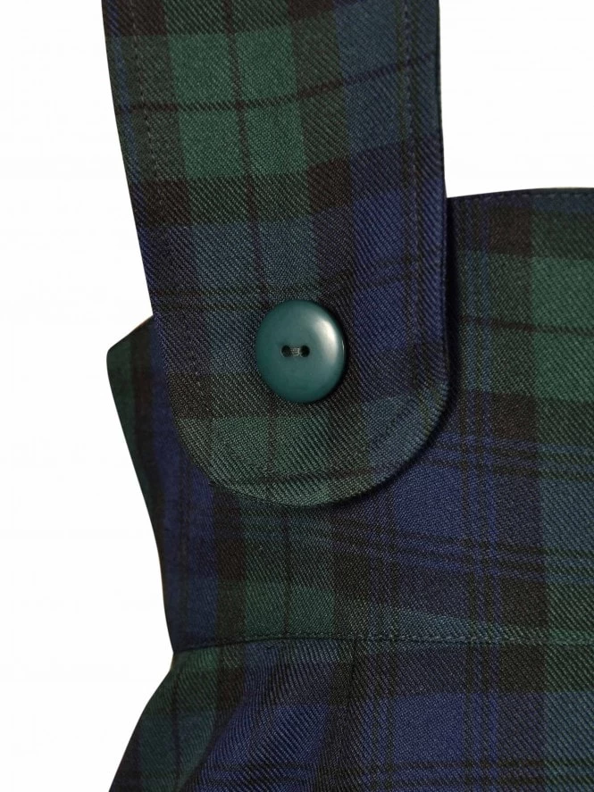Pinafore Skirt Blackwatch Tartan 4 Pinafore Skirt Blackwatch Tartan - Image 2