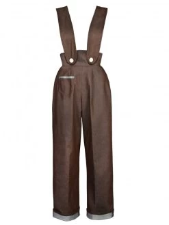 Pinafore Trousers Chocolate Denim 11 Pinafore Trousers Chocolate Denim -Chic Apparel Shop pinafore trousers chocolate denim p5141 23105 medium