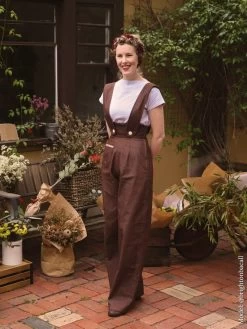 Pinafore Trousers Chocolate Denim 9 Pinafore Trousers Chocolate Denim -Chic Apparel Shop pinafore trousers chocolate denim p5141 23635 medium