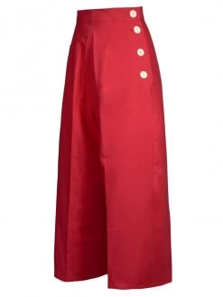 Red Cotton Culottes