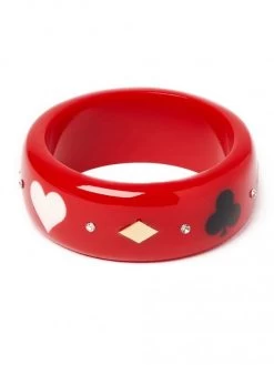 Red Wide Wild Card Bangle