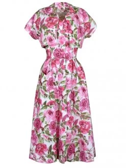 Roses In Bloom Pink Betty Sundress