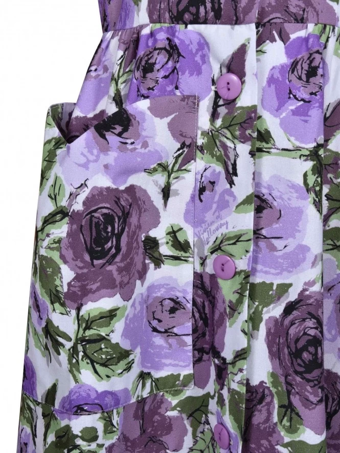 Roses In Bloom Purple Betty Sundress 6 Roses In Bloom Purple Betty Sundress - Image 4