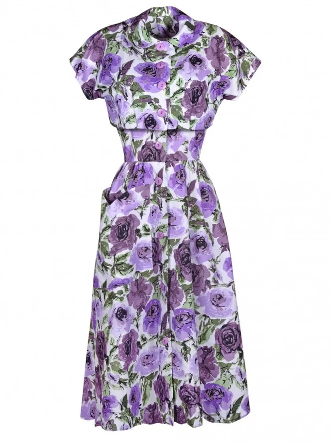 Roses In Bloom Purple Betty Sundress 7 Roses In Bloom Purple Betty Sundress - Image 5