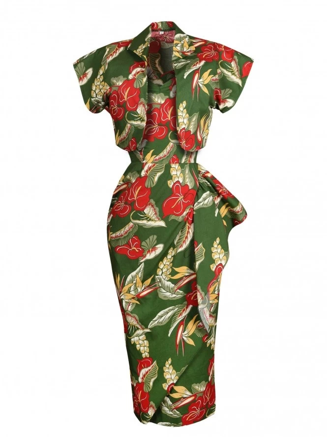 Sarong Anthurium Green Bolero Set 3 Sarong Anthurium Green Bolero Set