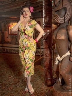 Sarong Bird Of Paradise Yellow -Chic Apparel Shop sarong bird of paradise yellow p5915 26288 medium