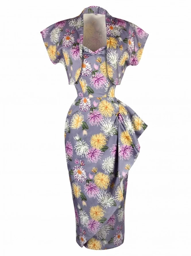 Sarong Chrysanthemum Lilac Bolero Set 5 Sarong Chrysanthemum Lilac Bolero Set - Image 3